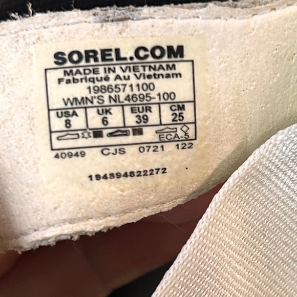 Sorel Kinetic Women’s 8 Black White Y Strap High Impact Sandals Gorpcore - Picture 8 of 8